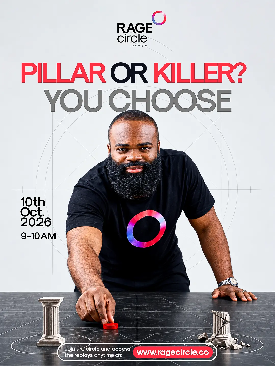 Pillar or Killer option B with pillars on a table